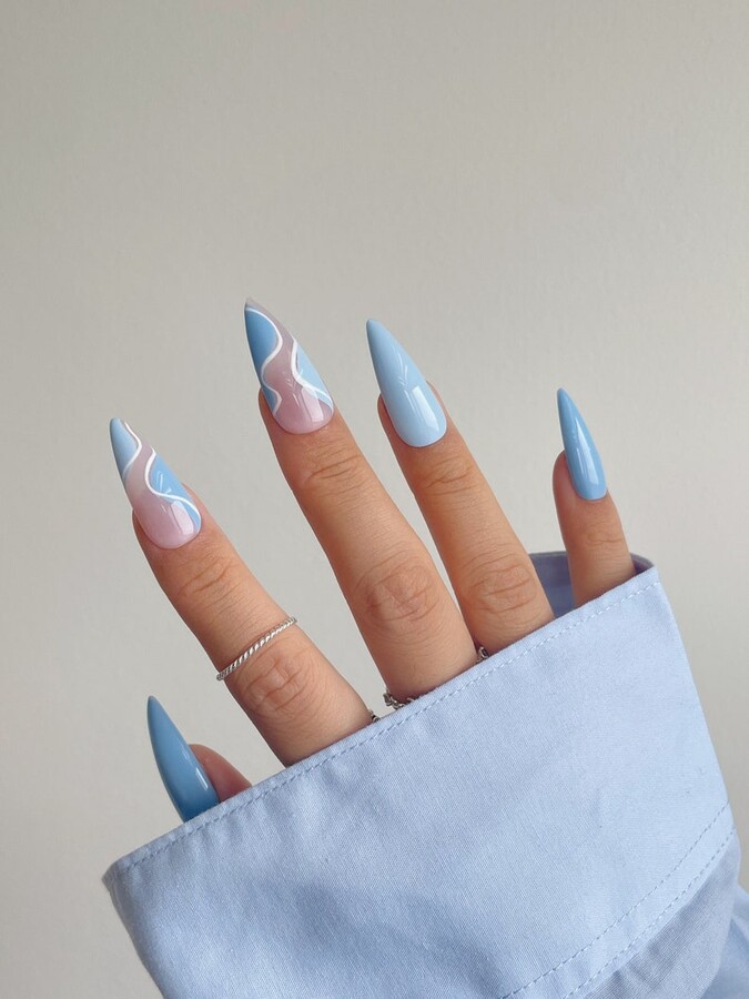 Tuyển chọn 200 mẫu nail designs light blue được yêu thích nhất