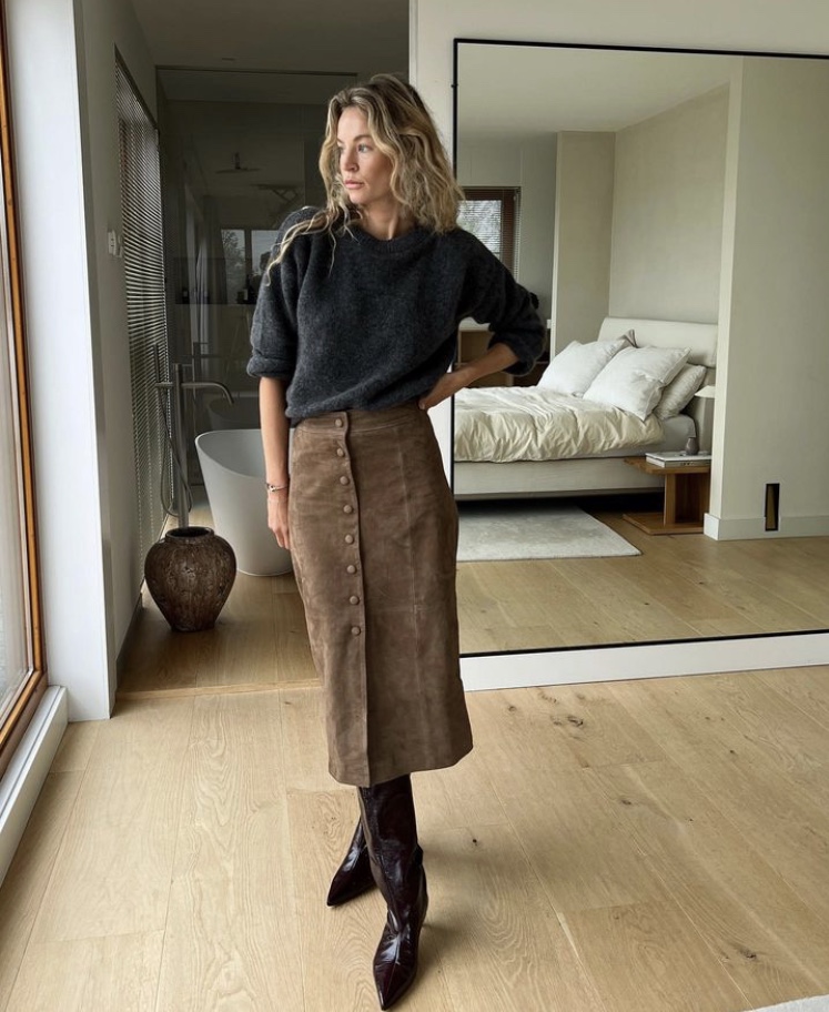 BLONT SKIRT / BROWN main image 0